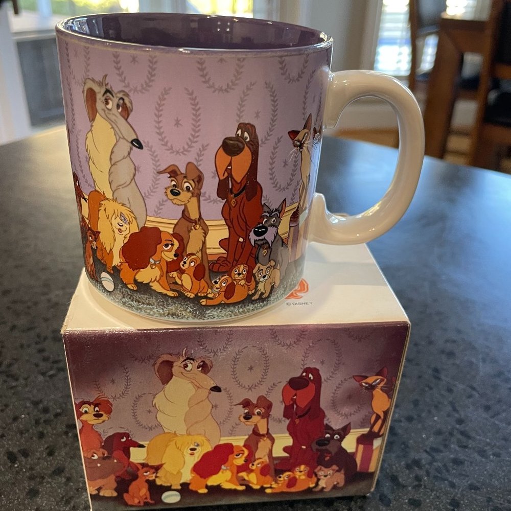 Disney Vintage NWT Lady & the Tramp Collectible Mug in Original Box RARE FIND